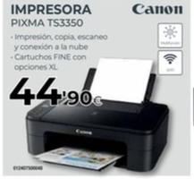 Oferta de Impresora pixma TS3350 por 44,9€ en Tien 21