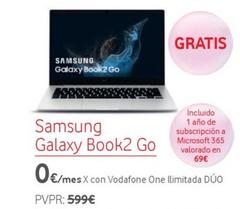 Oferta de Galaxy book2 go por 599€ en Vodafone