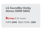 Oferta de Soundbar Dolby atmos 300W S60Q por 288€ en Vodafone