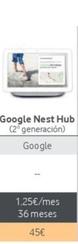 Oferta de Nest hub por 45€ en Vodafone