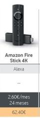 Oferta de Amazon fire stick 4k por 62,4€ en Vodafone