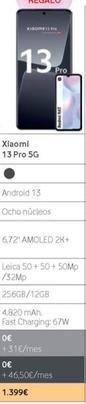 Oferta de 13 pro 5G por 1399€ en Vodafone