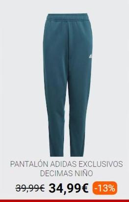 Oferta de Pantalones Adidas por 34,99€ en Décimas