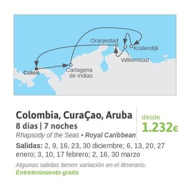 Oferta de Colombia, Curaçao, Aruba por 1232€ en Viajes El Corte Inglés