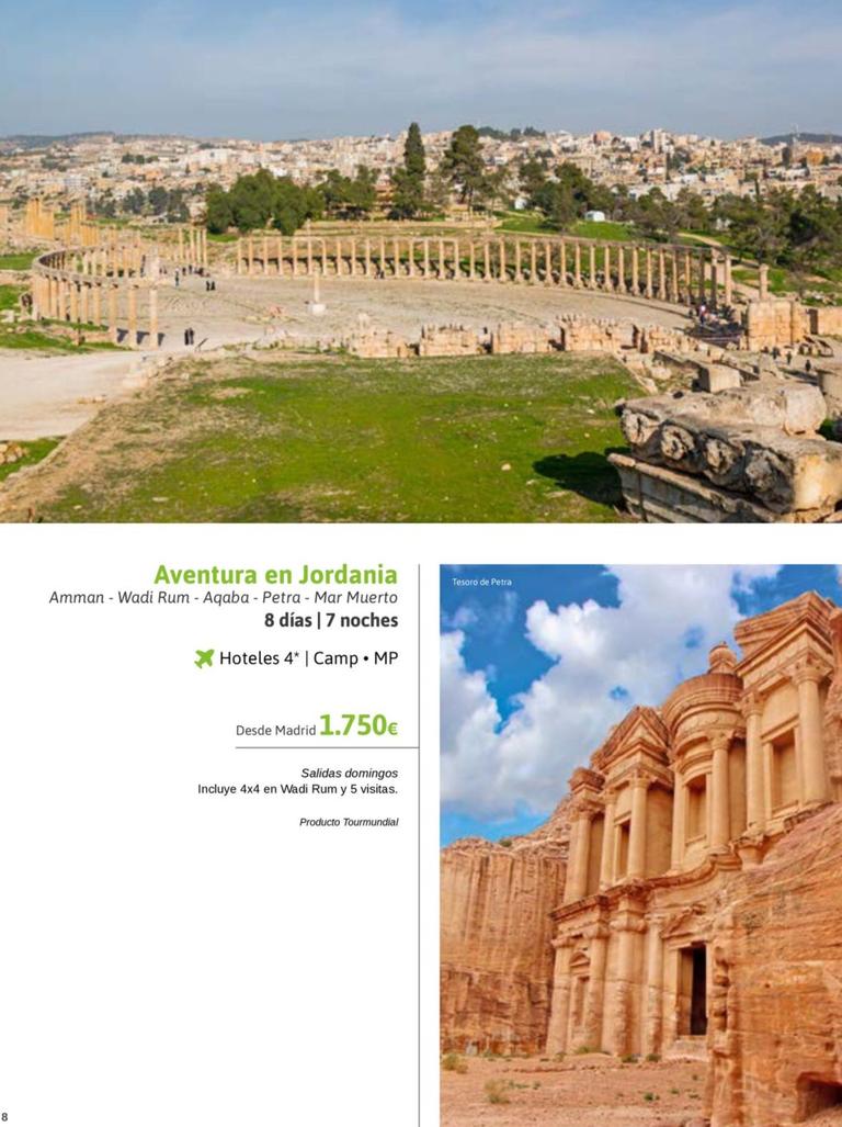 Oferta de Viajes a Jordania por 1750€ en Viajes El Corte Inglés