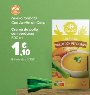 Oferta de Crema De Pollo Con Verduras por 1,1€ en Carrefour