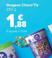 Oferta de Grageas Choco'tiz por 1,88€ en Carrefour