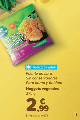 Oferta de Nuggets Vegetales por 2,99€ en Carrefour