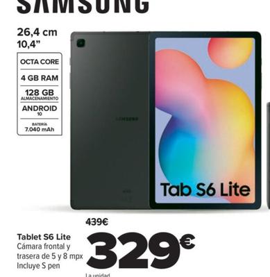 Oferta de Tablet S6 lite por 329€ en Carrefour