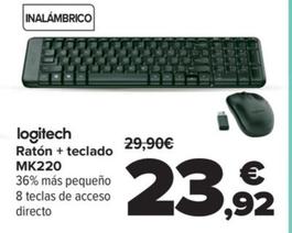 Oferta de Raton + teclado MK220 por 23,92€ en Carrefour