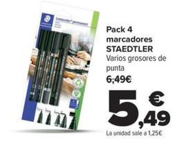 Oferta de Pack 4 marcadores por 5,49€ en Carrefour