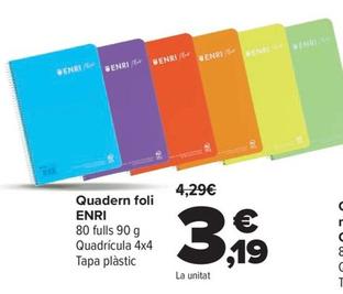 Oferta de Quadern foli por 3,19€ en Carrefour