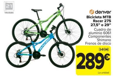 Oferta de Bicicleta MTB racer 275 27.5" por 289€ en Carrefour
