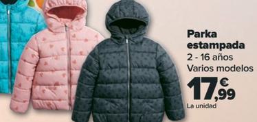 Oferta de Parka estampada por 17,99€ en Carrefour