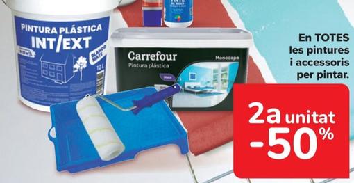 Oferta de EN TOTES les pintures i accessoris per pintar en Carrefour