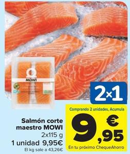 Oferta de Mowi - Salmón corte maestro por 9,95€ en Carrefour
