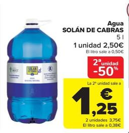 Oferta de Agua por 2,5€ en Carrefour