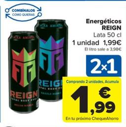 Oferta de Reign - Energéticos por 1,99€ en Carrefour