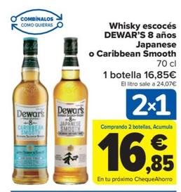 Oferta de Whisky escocés 8 años Japanese o Caribbean Smooth por 16,85€ en Carrefour