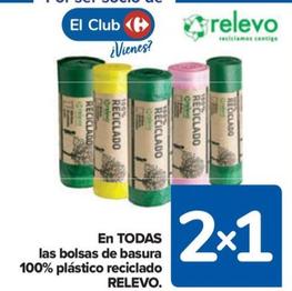 Oferta de Relevo - en todas las bolas de basura 100% plastico reciclado en Carrefour