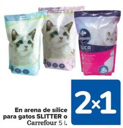 Oferta de En arena de silice para gatos en Carrefour