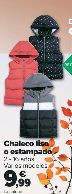 Oferta de Chaleco liso o estampado por 9,99€ en Carrefour