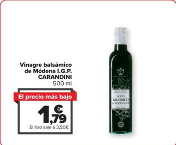 Oferta de Carandini - Vinagre balsámico de Módena I.G.P. por 1,79€ en Carrefour