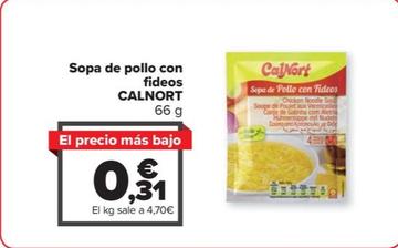 Oferta de Calnort - Sopa de pollo con fideos por 0,31€ en Carrefour