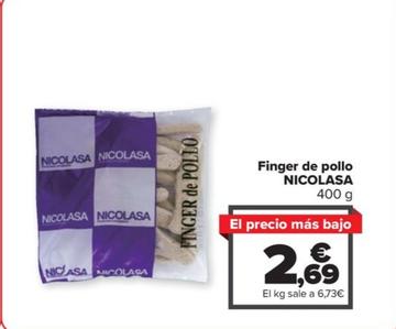 Oferta de Nicolasa - Finger de pollo por 2,69€ en Carrefour