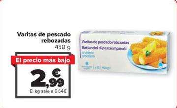 Oferta de Varitas de pescado rebozadas por 2,99€ en Carrefour