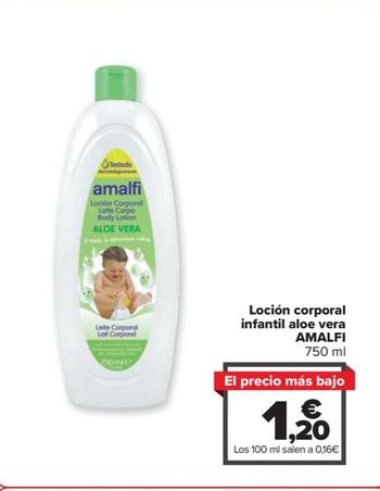Oferta de Locion Corporal Infantil Aloe Vera por 1,2€ en Carrefour