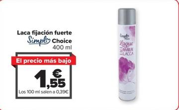 Oferta de Simpl Choice - Laca Fijacion Fuerte por 1,55€ en Carrefour