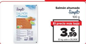 Oferta de Simpl - Salmon ahumicado por 3,59€ en Carrefour