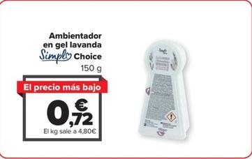 Oferta de Simpl Choice - Ambientador En Gel Lavanda por 0,72€ en Carrefour