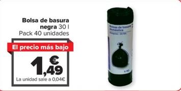Oferta de Bolsa De Basura Negra por 1,49€ en Carrefour