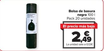 Oferta de Bolsa De Basura Negra por 2,49€ en Carrefour