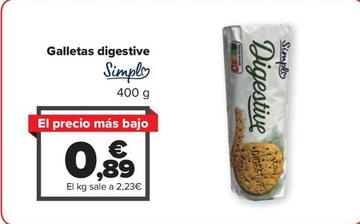 Oferta de Simpl - Galletas digestive por 0,89€ en Carrefour