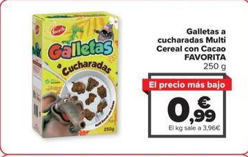 Oferta de Favorita - Galletas a cucharadas multi cereal con cacao por 0,99€ en Carrefour