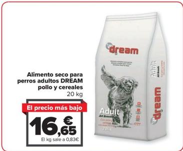 Oferta de Alimento seco para perros adultos pollo y cereales por 16,65€ en Carrefour