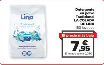 Oferta de La Colada De Lina - Detergente En Polvo Tradicional  por 7,95€ en Carrefour