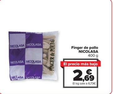Oferta de Nicolasa - Finger De Pollo por 2,69€ en Carrefour