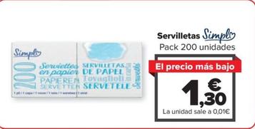 Oferta de Simpl - Servilletas por 1,3€ en Carrefour