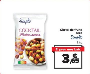 Oferta de Simpl - Còctel de fruita seca por 3,65€ en Carrefour