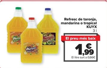 Oferta de Kuyx - Refresc de taronja, mandarina o tropical por 1,99€ en Carrefour