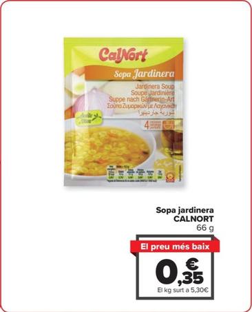 Oferta de Calnort - Sopa jardinera por 0,35€ en Carrefour