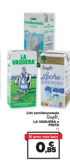 Oferta de Llet Semidesnatada por 0,85€ en Carrefour