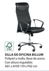 Oferta de Fsc - Silla De Oficina Billum Polipiel Y Malla. Base De Acero en JYSK