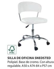 Oferta de Fsc - Silla De Oficina Snedsted en JYSK