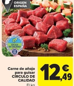 Oferta de Circulo de calidad - carne de anojo para guisar por 12,49€ en Carrefour Market