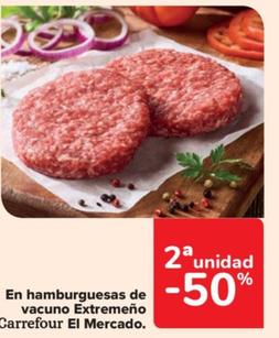 Oferta de En hamburguesas de vacuno extremeno en Carrefour Market